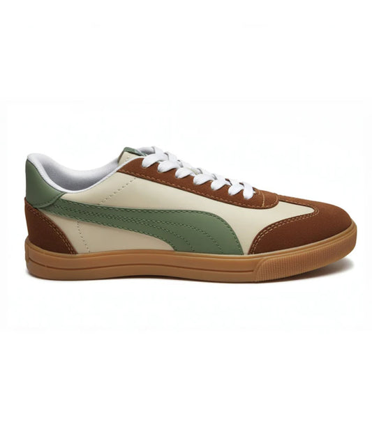 Club 5v5 Lux Inspired Sneakers For Men & Women (Beige & Mustard Green)