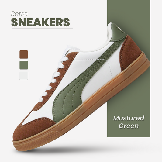 Club 5v5 Inspired SD Street Sneakers (White & Mustard Green)