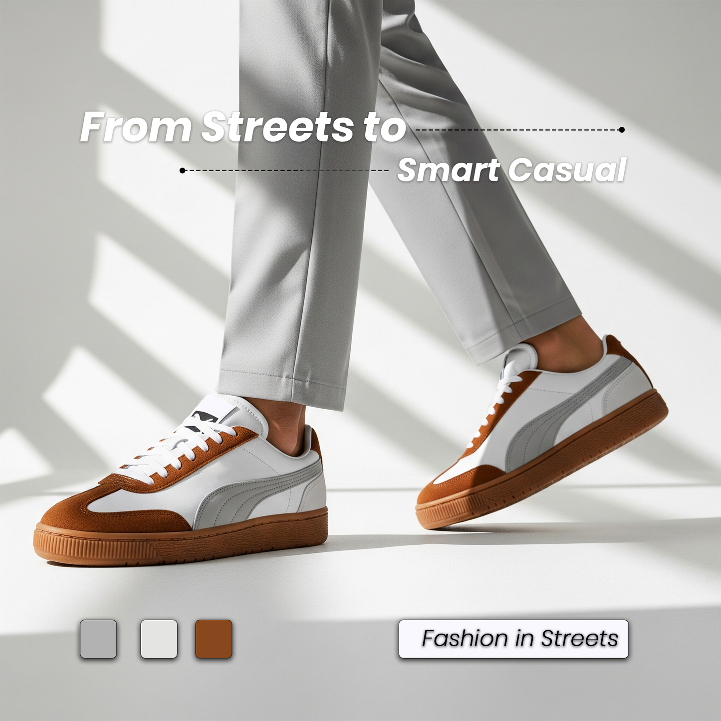 Club 5v5 Lux Inspired Sneakers For Men (White & Grey)