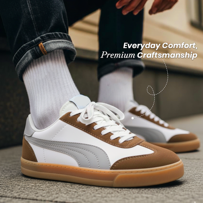Club 5v5 Lux Inspired Sneakers For Men (White & Grey)