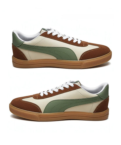 Club 5v5 Lux Inspired Sneakers For Men & Women (Beige & Mustard Green)